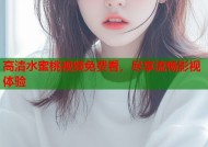 高清水蜜桃视频免费看，尽享流畅影视体验
