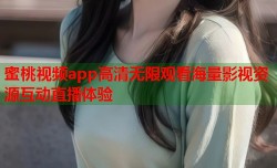 蜜桃视频app高清无限观看海量影视资源互动直播体验